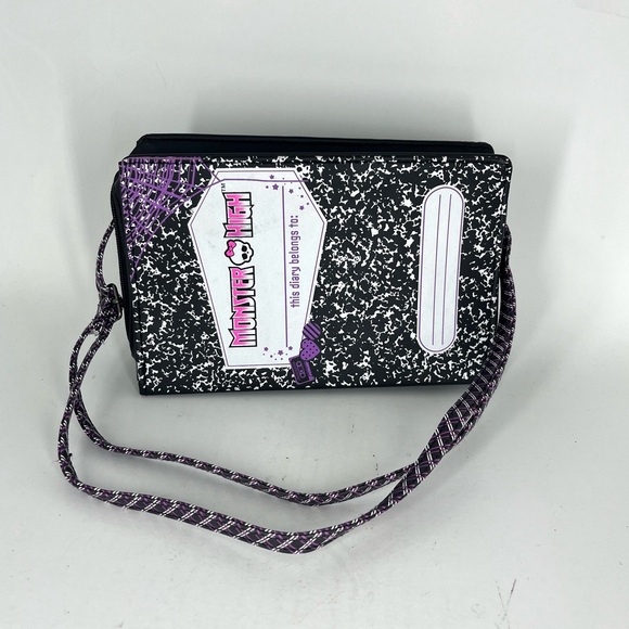 Monster High Mattel Composition Notebook Novelty Shoulder Bag Purse Preowned - Picture 2 of 7